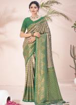 Silk Green Festival Wear Weaving Saree